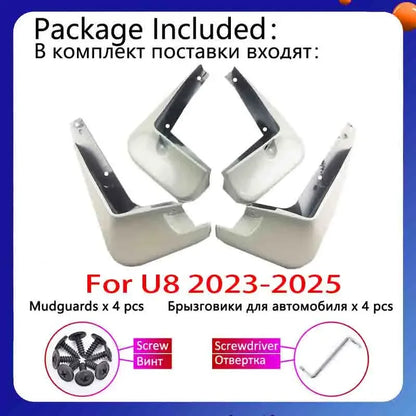 Garde-boue de roue avant, peinture de cuisson, garde-boue de voiture, accessoires automobiles pour BYD Yangwang U8 2023 2024 2025