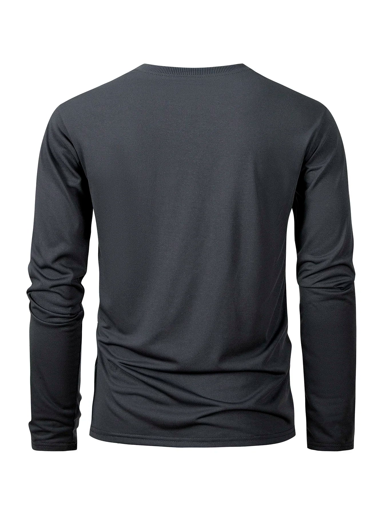 T-shirts à manches longues pour hommes, décontractés, col rond, évacuant l'humidité, hauts de sport pour hommes, confortables et polyvalents