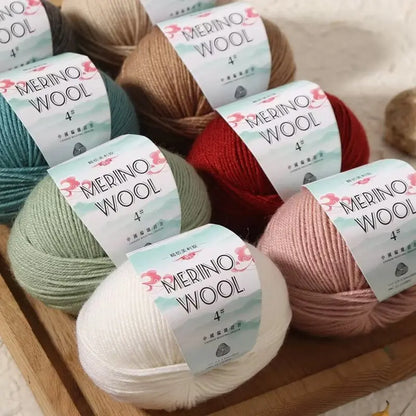 Rouleau de fil de laine mérinos pour bébé, 50 g/rouleau, 130 M/rouleau, bricolage tricoté à la main, écharpe au Crochet, vêtements, chapeaux