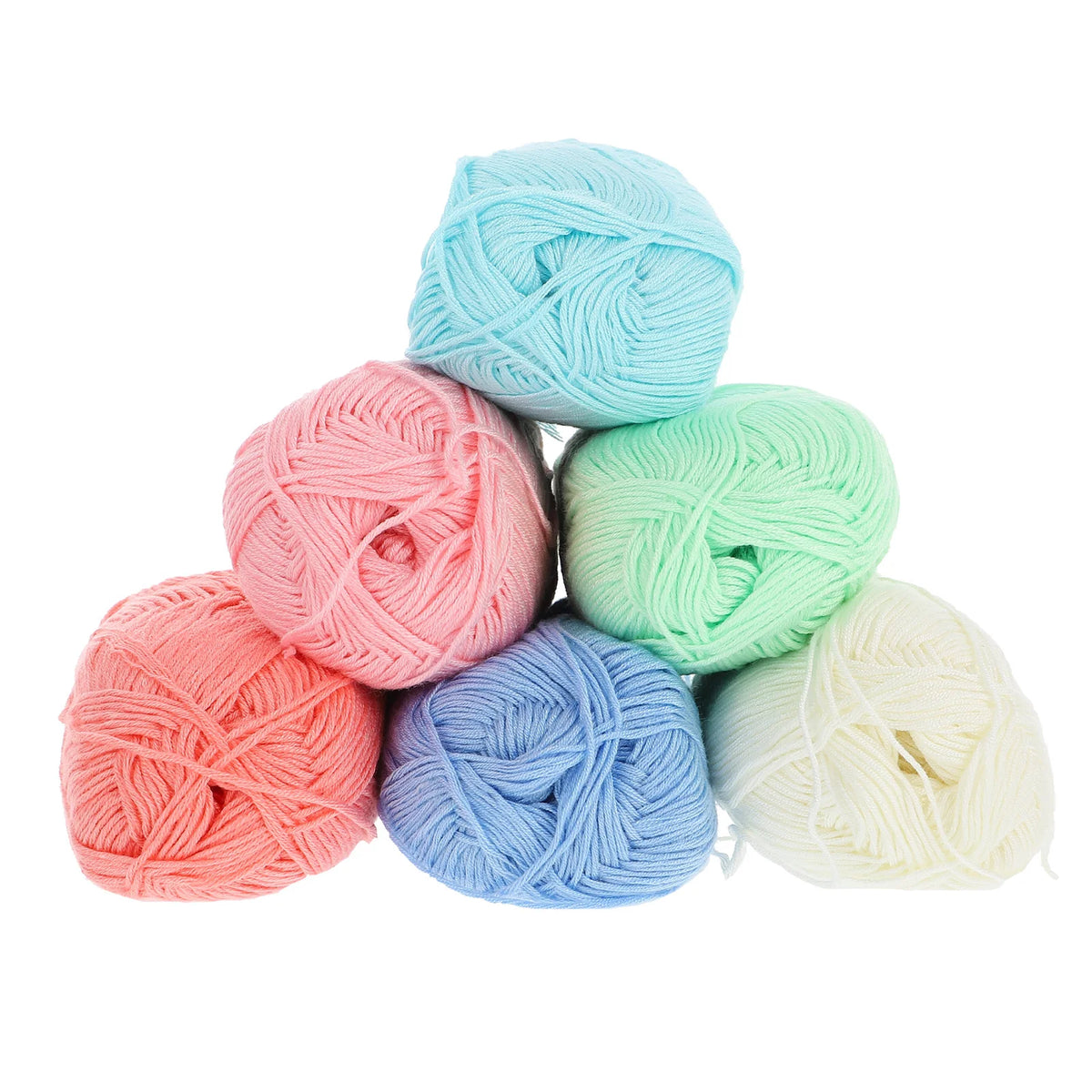 Kit de fils de coton au Crochet, 6 rouleaux, fil de coton Flexible, matériel de couture domestique pour coussins de canapé, bricolage