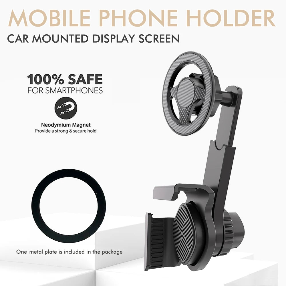 Support de téléphone portable pour écran d'affichage monté sur voiture, Rotation libre à 360 degrés, support pliable utilisé pour voiture et véhicule électrique