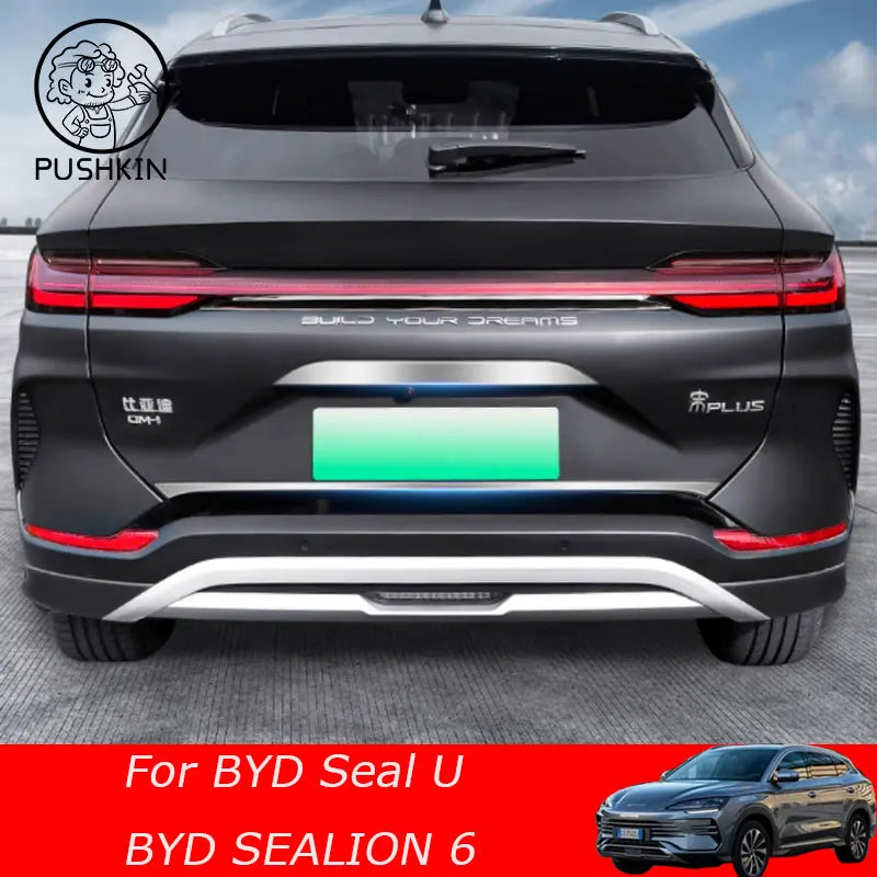 Décoration de coffre de porte arrière de voiture, style pour BYD SEALION 6 EV BYD Seal U 2024 2025, accessoires extérieurs automobiles
