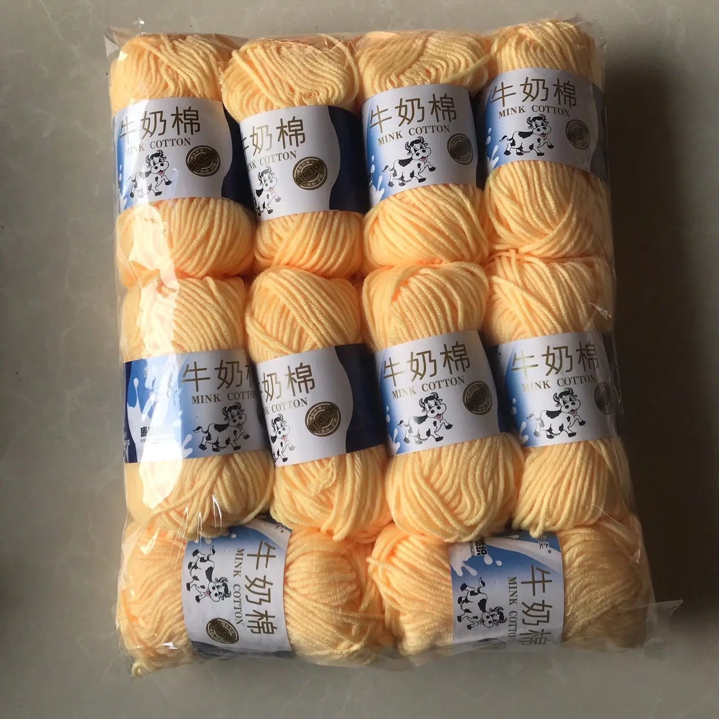 Fil de laine et de coton au lait, 500g, fil au Crochet pour écharpe tricotée à la main, pull, sacs de poupées, bricolage, fournitures de tricot au Crochet, 10 pièces/lot