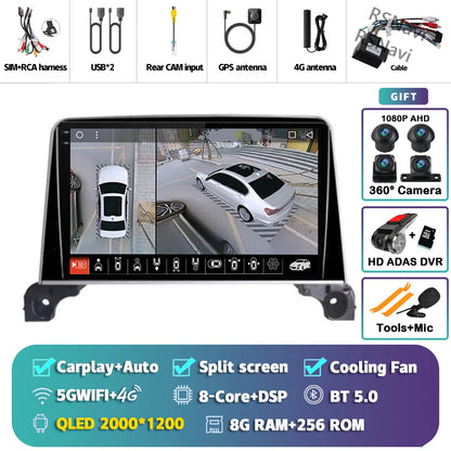 Android 15 Carplay Auto 2K écran autoradio multimédia lecteur vidéo pour Peugeot 5008 4008 3008 2017 - 2020 2din Autoradio stéréo