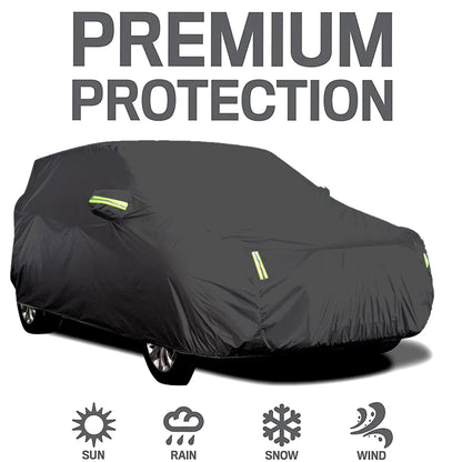 S-XXL couverture de voiture berline couvertures complètes avec bande réfléchissante Protection solaire anti-poussière et étanche UV résistant aux rayures universel