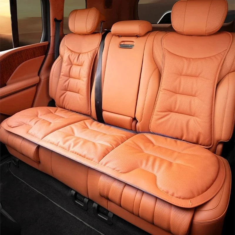 Housse de siège de voiture universelle en cuir, housse de coussin de taille pour siège de voiture, quatre saisons, coussin de Protection pour sièges intérieurs automobiles, accessoire de voiture