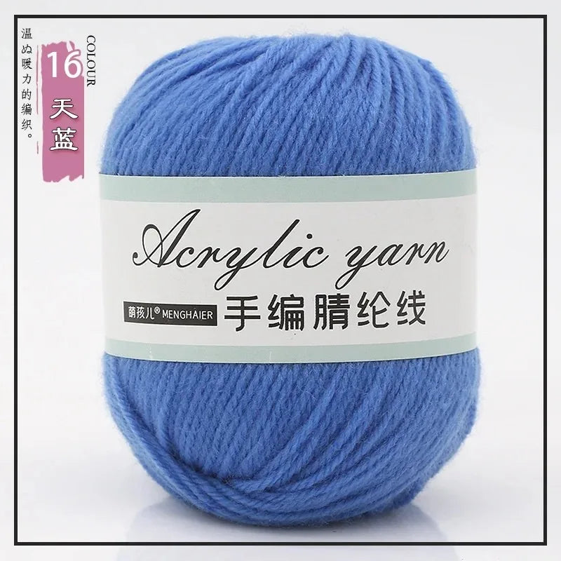 Fil tricoté en acrylique mélangé à 4 brins, avec crochet pour pull, chaussures, pantoufles, écharpe, démarreur tissé à la main pour débutants