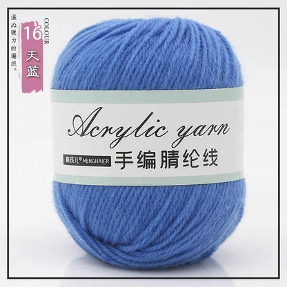 Fil tricoté en acrylique mélangé à 4 brins, avec crochet pour pull, chaussures, pantoufles, écharpe, démarreur tissé à la main pour débutants