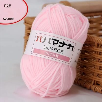 Fil à tricoter en coton doux et épais pour bébé, fil de velours en fibres épaisses pour tricot à la main, fil à crocheter pour pull DIY