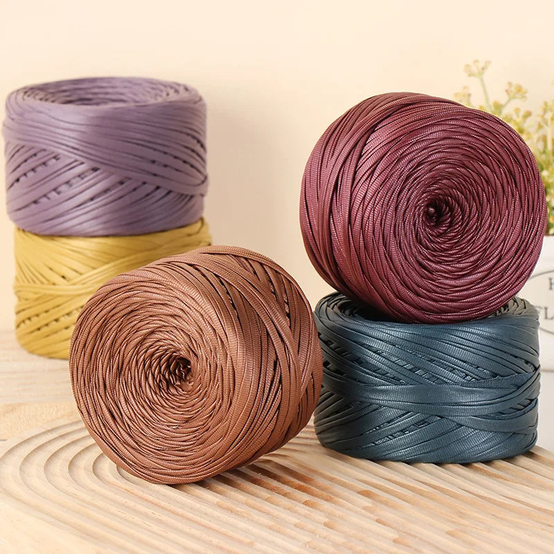 Fil en cuir synthétique mat Nappa 200g/rouleau, fil à tricoter et à crocheter pour sacs faits main et artisanat