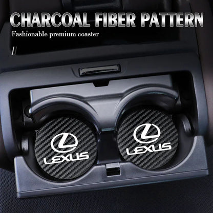 2 pièces sous-verres de voiture tapis de tasse d'eau tampons de fente imperméables pour Lexus F SPORT GS GX IS LS LX CT LC RC LBX NX RX 350h 450h ES UX 300e