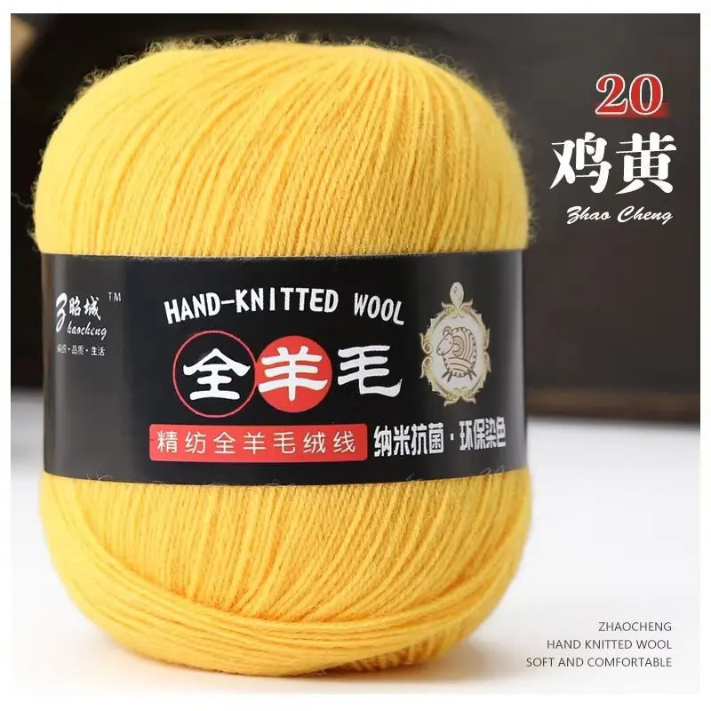 Rouleau de fil mérinos pur 100% laine, 50 g/rouleau, pour tricoter à la main, écharpe douce, pull, bricolage de poupée, matériel tissé