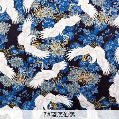 Tissu bronzé Kimono japonais 50x145cm, tissu en coton imprimé fleurs de cerisier Sushi, matériaux de bricolage, accessoires de Patchwork pour la couture