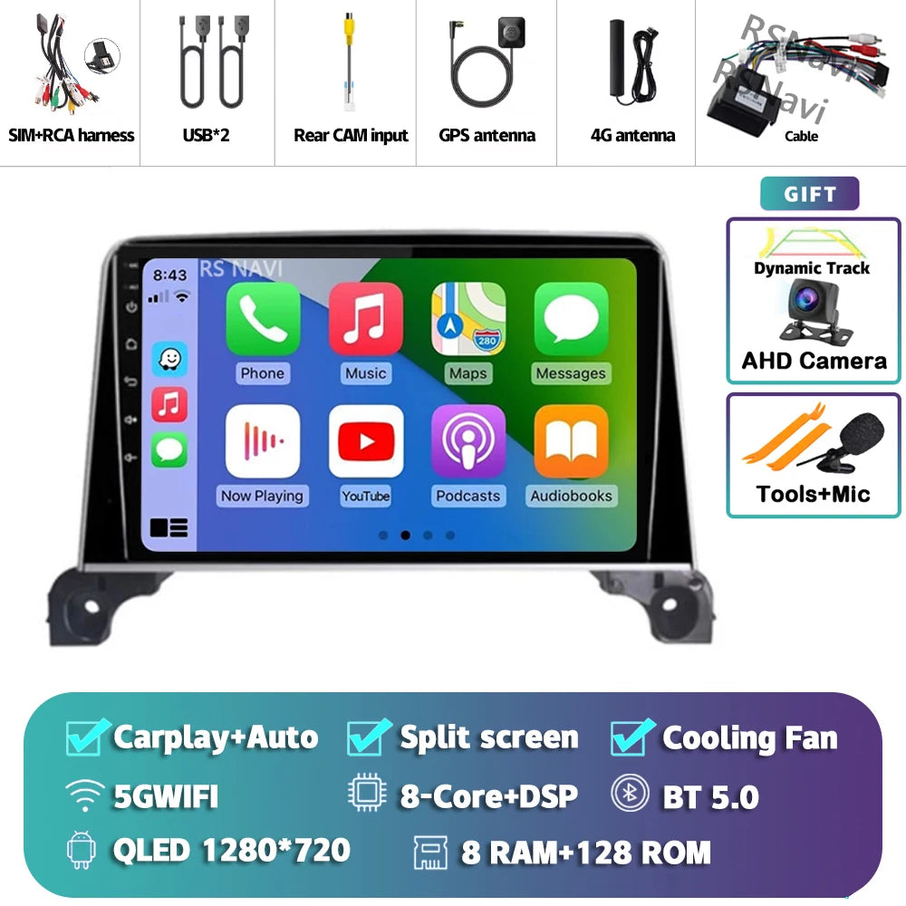 Android 15 Carplay Auto 2K écran autoradio multimédia lecteur vidéo pour Peugeot 5008 4008 3008 2017 - 2020 2din Autoradio stéréo