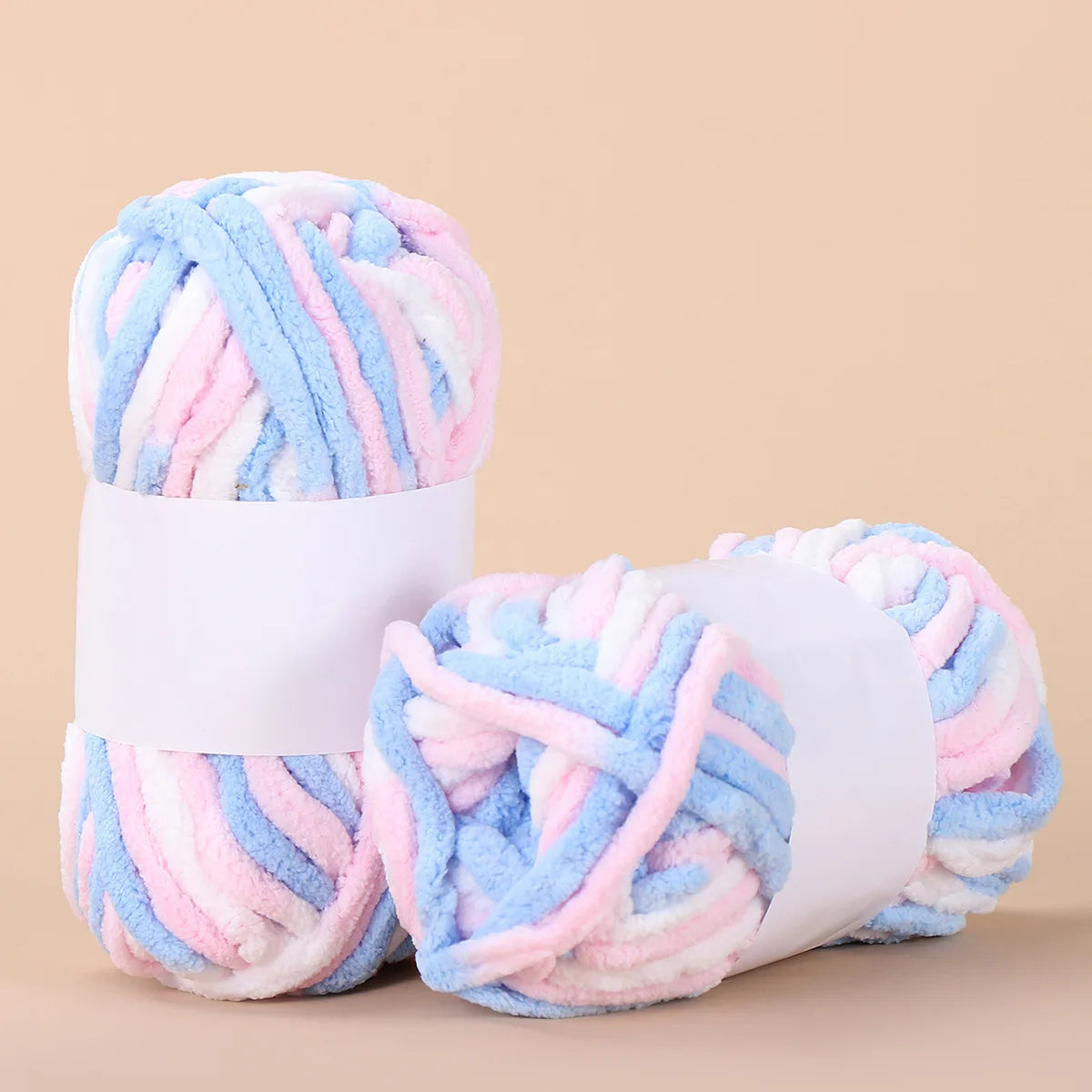 Fil de fil de soie coloré, 50g/boule, fil de laine grossière, Chenille, fil épais à tricoter à la main, anti-boulochage, écharpe au Crochet, couverture