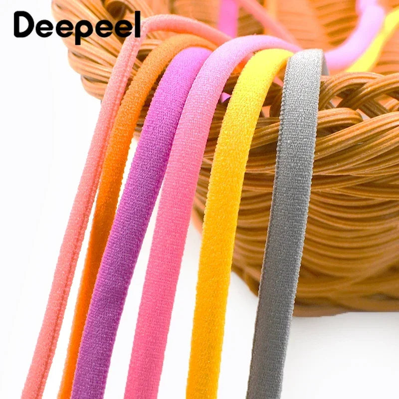 Bande élastique 5/10/20M 3/5mm, noyau d'huile, corde en Nylon pour attaches de cheveux, sangle de masque, bande extensible, soutien-gorge, chaussures, bandes en caoutchouc, accessoires de couture