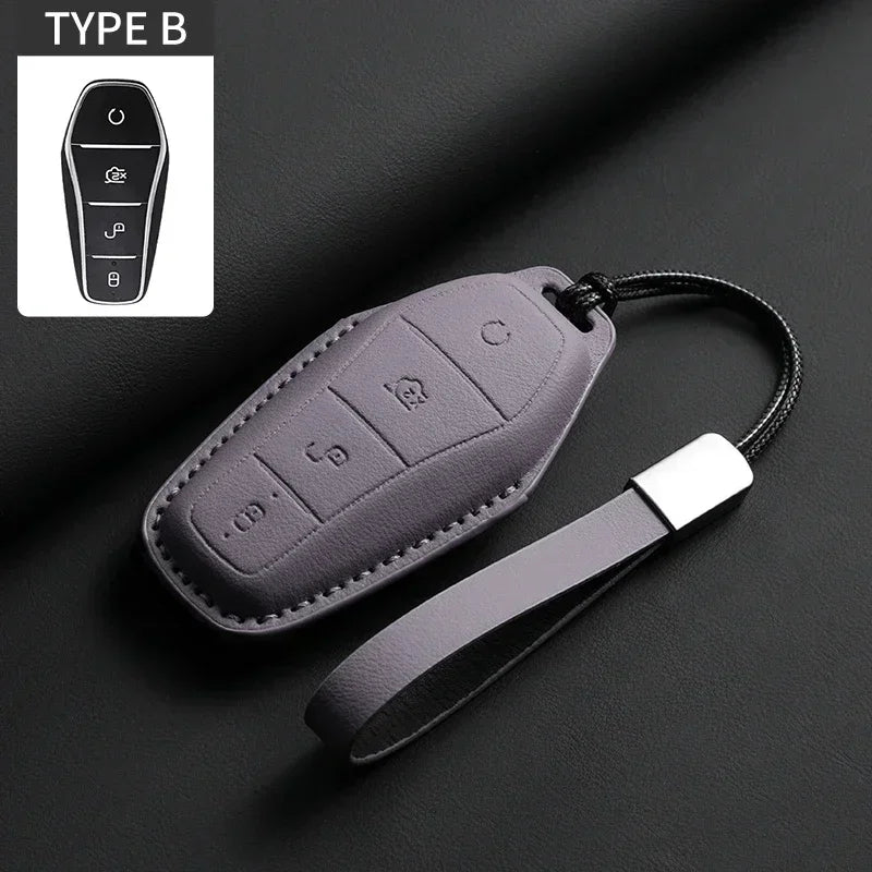 Étui de protection pour clé de voiture, support pour BYD Han Ev Tang Dm Qin PLUS Song Pro MAX Yuan DolDave E2, protecteur de clé automatique, accessoires de voiture