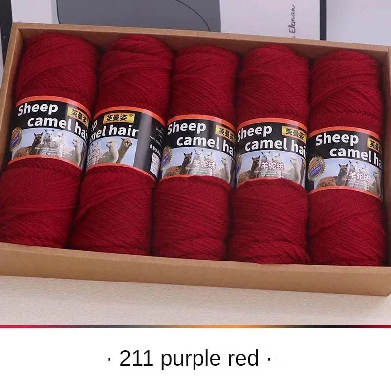 Fil de cachemire épais pour Crochet, tricot à la main, pull, écharpes, manteaux, chapeau, gants, bricolage, fil de laine d'alpaga doux et chaud, 500 g/ensemble