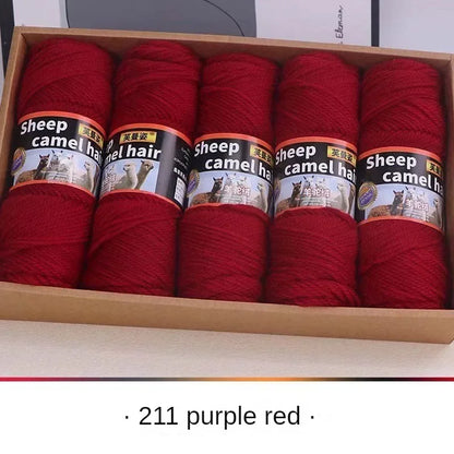 Fil de cachemire épais pour Crochet, tricot à la main, pull, écharpes, manteaux, chapeau, gants, bricolage, fil de laine d'alpaga doux et chaud, 500 g/ensemble