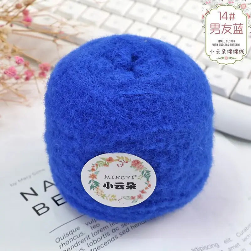 100g/boule 6 brins de fil de coton nuage tissé à la main bricolage gaufre écharpe chapeau bébé fil balle