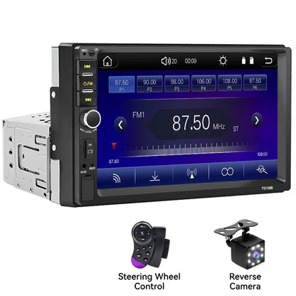 VENBES 7 pouces autoradio universel Mirrorlink Bluetooth FM caméra de recul 1 DIN Auto Audio