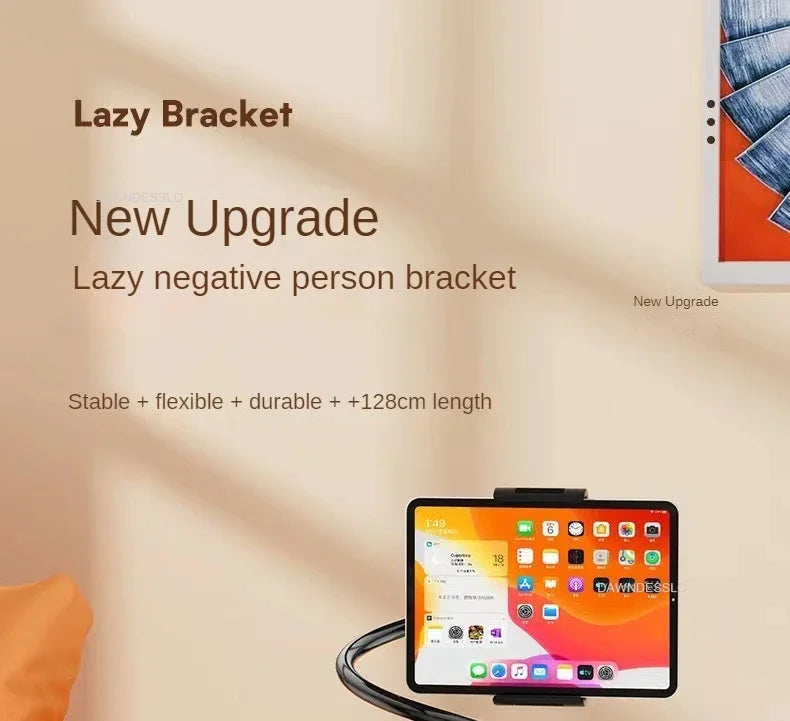 Support de téléphone 128cm, support paresseux, appui-tête, lit 360, bras longs flexibles, support à pince pour IPhone Samsung et appareil 3.5 ~ 6.7 pouces
