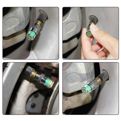 Moniteur de pression des pneus de voiture, capuchon de Valve, outil d'inspection automatique de la pression des pneus, capteur de bouchon de pneu de moto, détection de Valve externe, 4 pièces