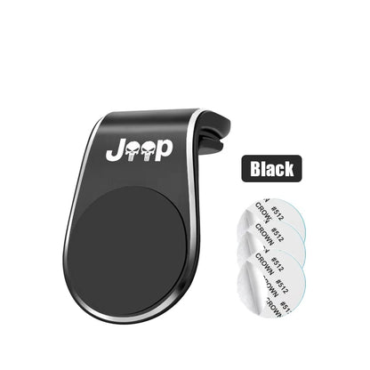 Support magnétique pour téléphone de voiture, Clip de ventilation pour Jeep Renegade Compass Grand Cherokee Wrangler jk Gladiator, accessoires de voiture