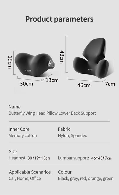High Quality Universal Car Headrest Cushion Car Seat Neck Pillow Perforated Leather Breathable Lumbar Support Car Pillow