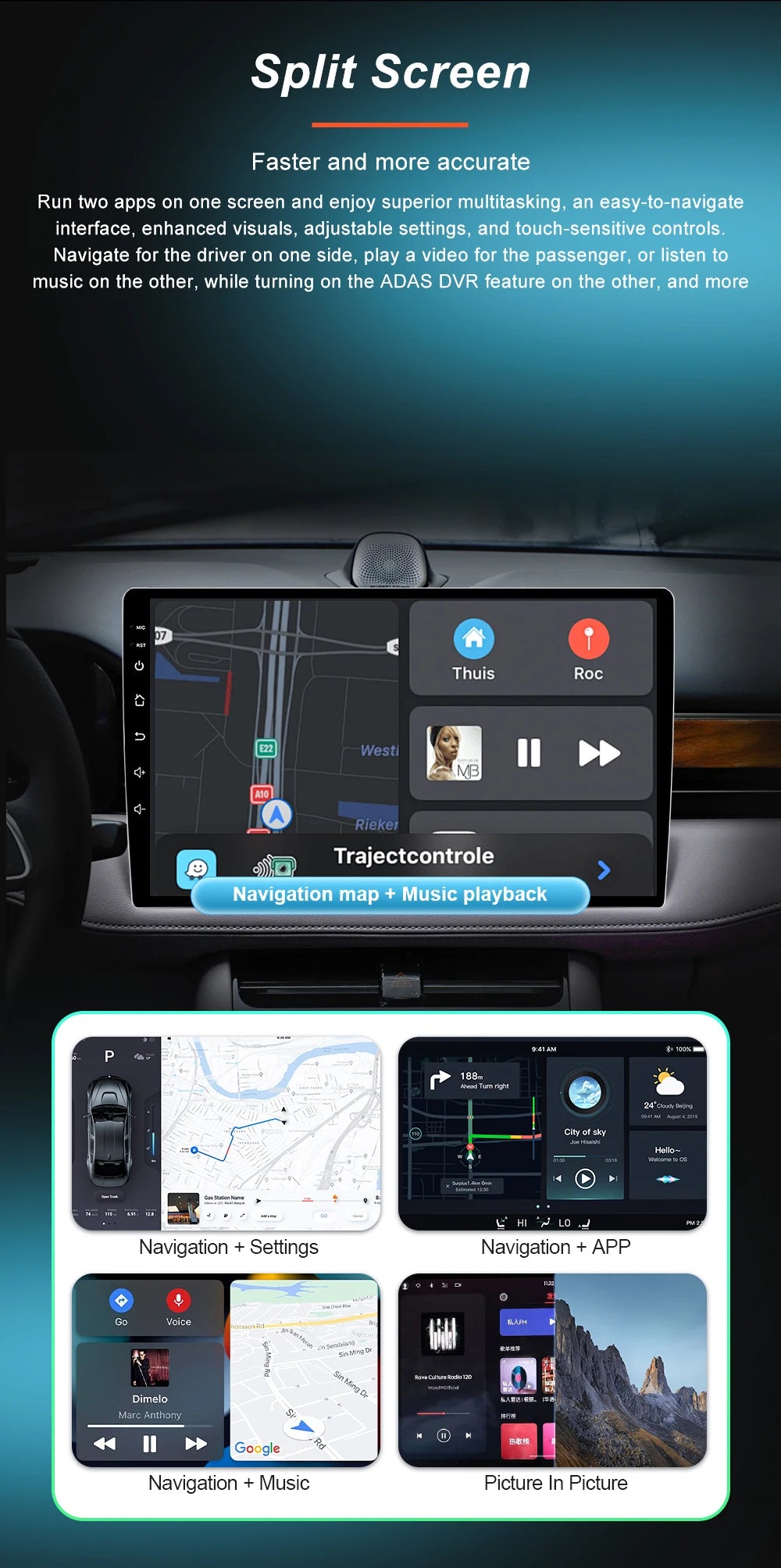 Pour Mercedes Benz classe C 3 W204 S204 2006 - 2011 Android 15 Carplay Auto autoradio multimédia lecteur vidéo Navigation GPS DSP