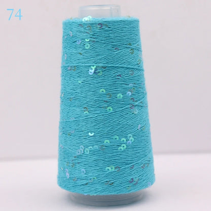   Блэк – fil de coton à paillettes, 100g, 800M, 3mm, décoration tricotée, crochet à la main, tricot jaune