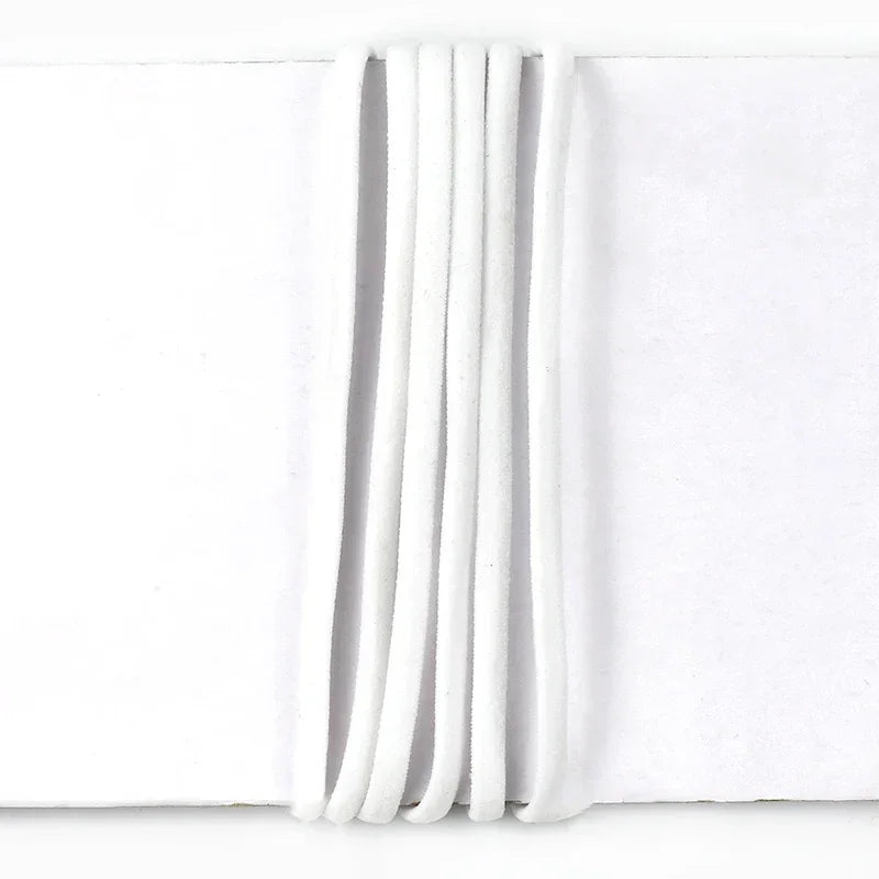 Bande élastique 5/10/20M 3/5mm, noyau d'huile, corde en Nylon pour attaches de cheveux, sangle de masque, bande extensible, soutien-gorge, chaussures, bandes en caoutchouc, accessoires de couture