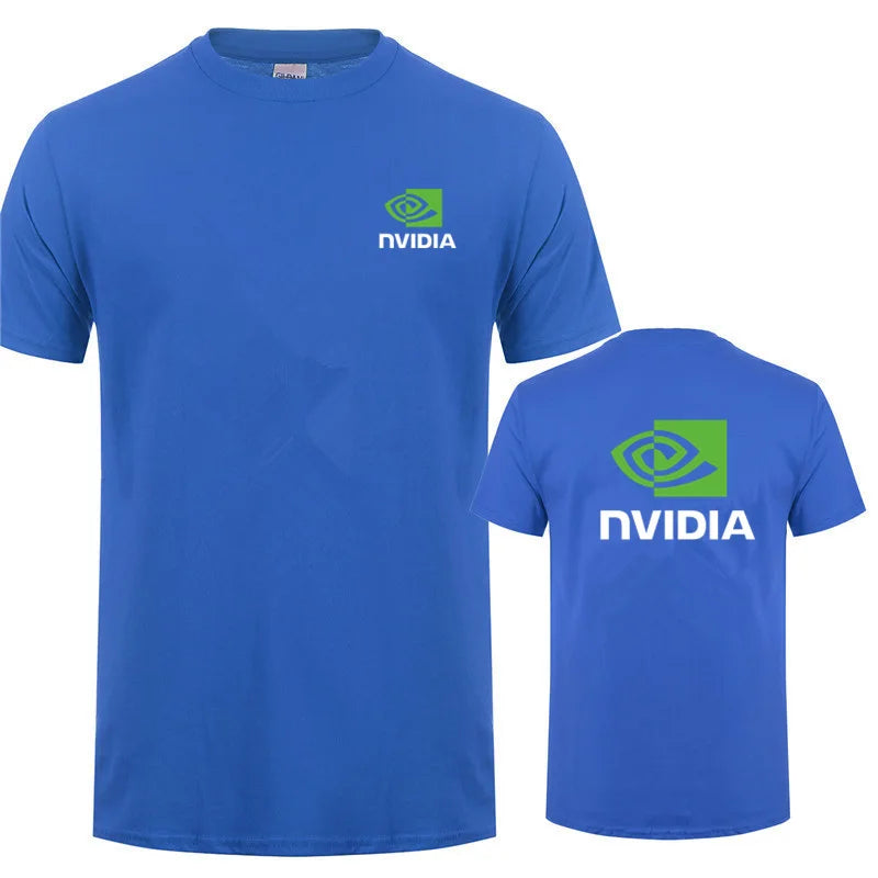 تي شيرت Nvidia رجالي صيفي بأكمام قصيرة قطن Nvidia تي شيرت رجالي كبير الحجم LH-033