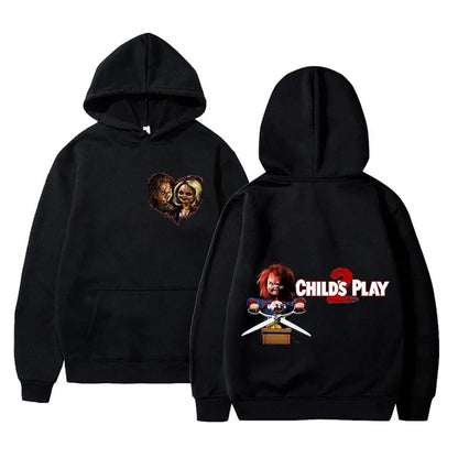 Sweat à Capuche pour Homme et Femme, avec Motif de Film d'Horreur Play Chucky, Harajuku, Hip Hop, Streetwear, Automne et Hiver