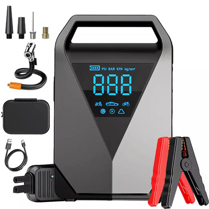 Démarreur de saut de voiture Portable, pompe à Air 150psi, compresseur d'air, pompe à pneus 2500A, Booster de batterie de voiture, dispositif de démarrage automatique, paquet de saut 12V