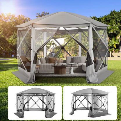 Maison d'écran de tente de belvédère escamotable pour le camping, pièce d'écran de 12x12 avec le toit parfait, belvédère d'écran extérieur avec le filet