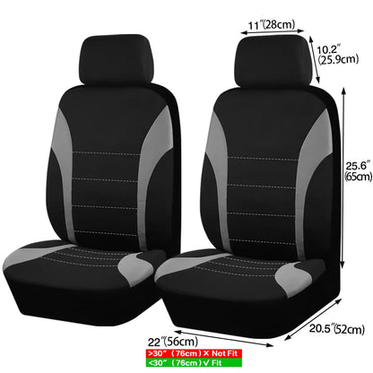 Housses de siège de voiture universelles en tissu Polyester, adaptées à la plupart des voitures, Suv, camion, avec Airbag, accessoires de voiture compatibles, housse de siège intérieur