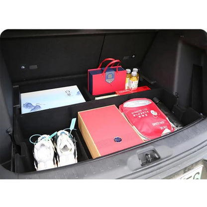 Pour BYD Yuan Plus ATTO 3 coffre de voiture stockage avec couvercle coffre déflecteur boîte de remplissage boîte de rangement Invisible accessoires de Modification de voiture