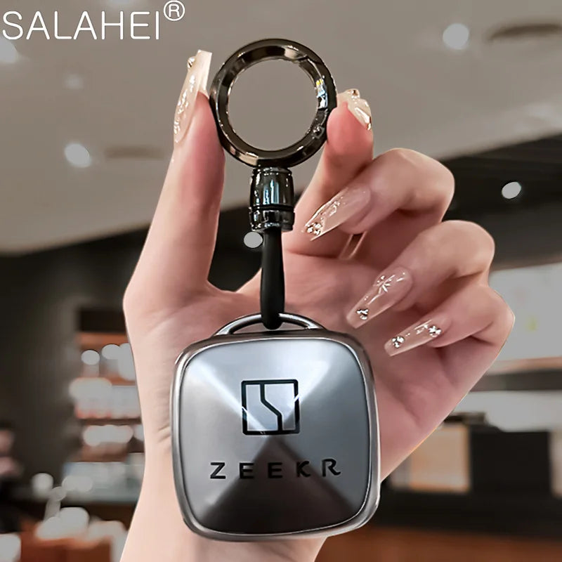 Nouveau TPU + alliage clé sac porte-clés voiture accessoire pour ZEEKR clé étui Zeekr clé coque couverture pour extrêmement Krypton 001 007 009 ZEEKR X