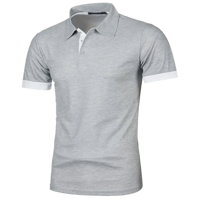 Polo à manches courtes pour hommes, couleur unie, Streetwear, t-shirts légers à revers pour hommes, hauts de Sport de Jogging d'été, nouvelle collection