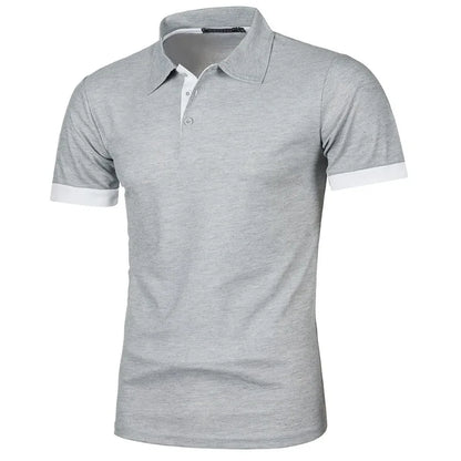 Polo à manches courtes pour hommes, couleur unie, Streetwear, t-shirts légers à revers pour hommes, hauts de Sport de Jogging d'été, nouvelle collection