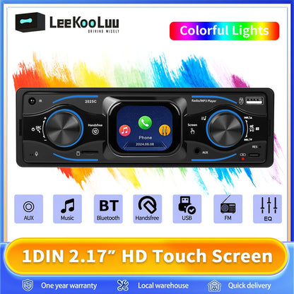 Leekooluu autoradio 1Din Audio Bluetooth stéréo lecteur MP3 récepteur FM Support téléphone charge AUX/USB/TF carte dans Dash lecteur Mp3