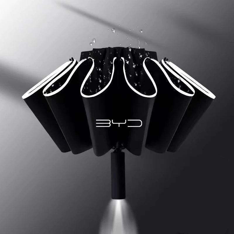 Parapluie automatique avec bande de coulée LED, vent de pluie pour BYD Tang F3 E6 Atto 3 Yuan Plus Song Max F0 G3 I3 Ea1 Dmi