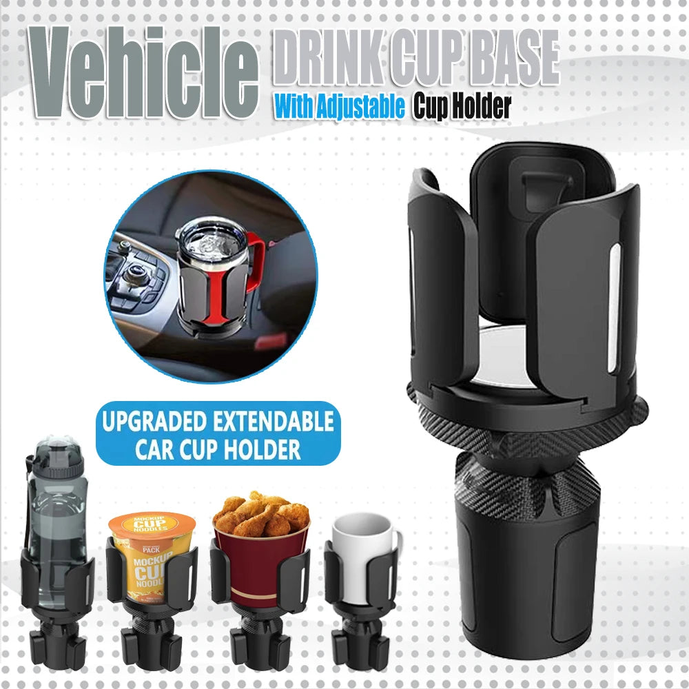 Base de tasse de boisson multifonctionnelle pour véhicule, avec porte-gobelet réglable, porte-gobelet de voiture extensible amélioré