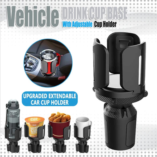 Base de tasse de boisson multifonctionnelle pour véhicule, avec porte-gobelet réglable, porte-gobelet de voiture extensible amélioré