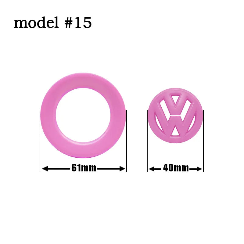 Autocollant emblème de volant de voiture ABS 40mm 61mm, pour Volkswagen VW GTI Polo Golf Caddy Jetta Sharan Passat Logo Badge accessoires