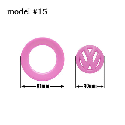 Autocollant emblème de volant de voiture ABS 40mm 61mm, pour Volkswagen VW GTI Polo Golf Caddy Jetta Sharan Passat Logo Badge accessoires