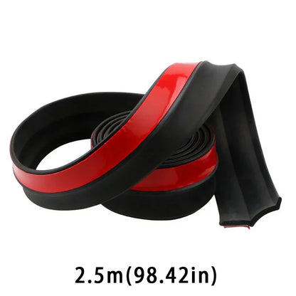 Autocollants de décoration de Protection des lèvres de becquet avant de pare-chocs de voiture de 2.5M protecteurs universels en caoutchouc