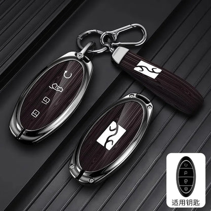 Housse de luxe en alliage de zinc pour BYD Yangwang U8 / U9 / U7 – Coque de protection premium avec porte-clés, accessoires d'intérieur de voiture