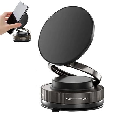 360 °   Support de téléphone magnétique sous vide réglable, ventouse pliable améliorée, support de téléphone pour tableau de bord de voiture, pare-brise, support de Smartphone